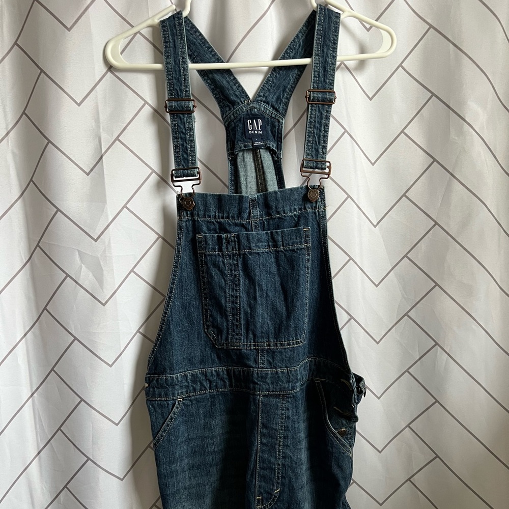 GAP Denim Shortalls Overalls Cuffed